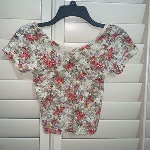 Flower lace top